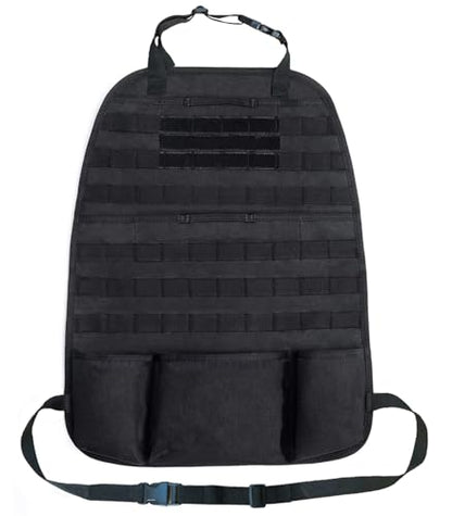 Car Seat Back Organizer Tactical MOLLE Panel Back Seat Storage Bag Universal Car Seat Cover Protector