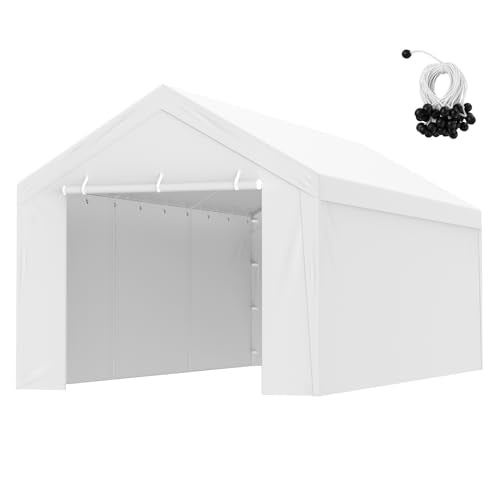 Carport Replacement Canopy Top Cover + Sidewall 10 x 20 ft