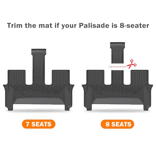 Custom Fit Floor Mats for 2026 Hyundai Palisade Accessories 7 (4 Count)
