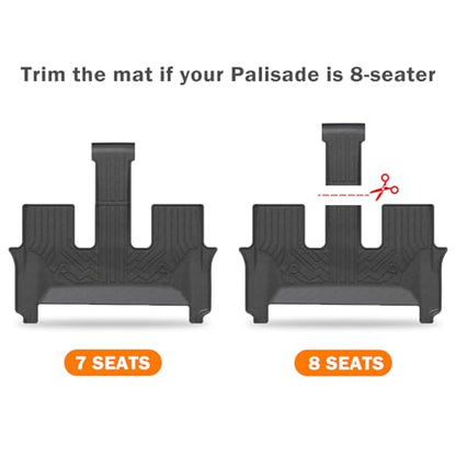 Custom Fit Floor Mats for 2026 Hyundai Palisade Accessories 7 (4 Count)