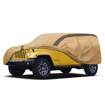 Heavy Duty Waterproof Car Cover Compatible with Jeep Wrangler 4 Doors 2006