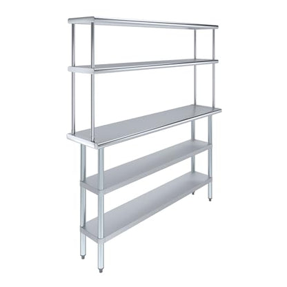 Stainless Steel Work Table with 2 Shelves
