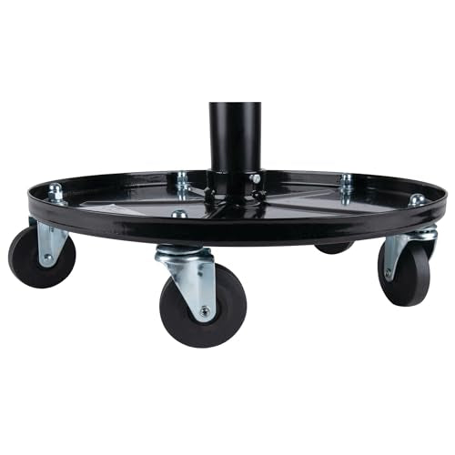 W85008 Pneumatic Rolling Shop Stool Seat Black
