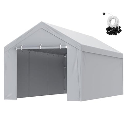 Carport Replacement Canopy Cover Top + Side Wall 10 x 20 ft