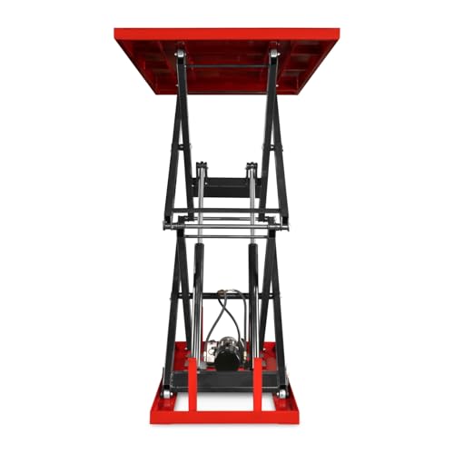 2200 lbs Capacity Stationary Powered Hydraulic Double Scissor Lift Table
