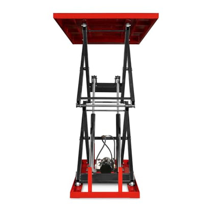 2200 lbs Capacity Stationary Powered Hydraulic Double Scissor Lift Table