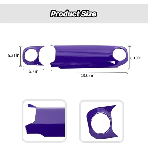 Purple Center Console Dashboard Trim Overlay for 2024+ Jeep Wrangler JL Interior Accessories
