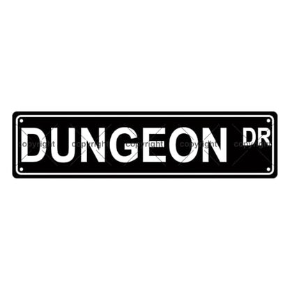 DUNGEON DR SPACE Metal Tin Street Sign Bar Cafe Garage Cave Home Room Wall Bathroom Farmhouse Garden Porch Patio Decor