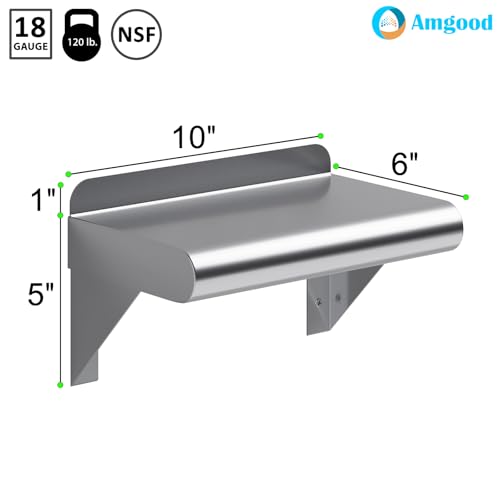 12 in. x 16 in. Stainless Steel Wall Mount Shelf
