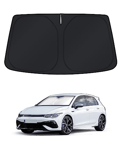 Windshield Sun Shade for Volkswagen VW Golf Mk8 2022 2023 2024 2025 2026 Front Window Accessories Sunshade Sun Protector Foldable Blocks Sun UV Rays