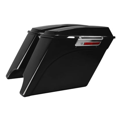 Motorcycle Saddlebags 5" Stretched Extended Hard Saddle Bags W (2 Count)