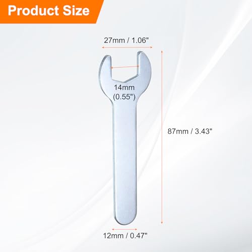 10pcs Small Wrench Open End Wrench 14x87x2mm Metric U (10 Count)