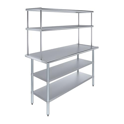 Stainless Steel Work Table with 2 Shelves