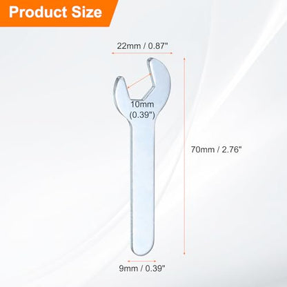 10pcs Small Open End Wrench 10x70x1.8mm Metric U (10 Count)
