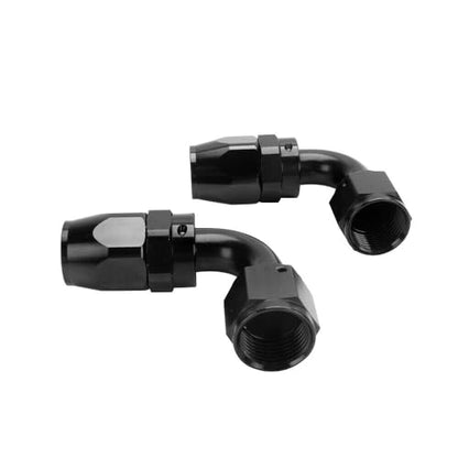 Swivel 6AN Fitting 90 Degree For CPE Braided Hose End Black 2Pcs (2 Count)