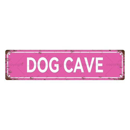 DOG CAVE SPACE Metal Tin Street Sign Bar Cafe Garage Cave Home Room Wall Bathroom Farmhouse Garden Porch Patio Decor
