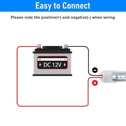 4PCS 12V LED Interior Light Bar (4 Count)