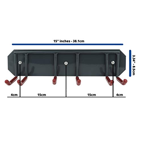 Wall Mounted Rack Organizer for Skis and Poles Heavy Duty Horizontal Wall Ski Rack Garage Storage with Metal Frame and Padded Hooks Indoors Outdoors Premium Wall Hooks