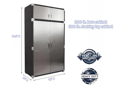 Heavy Duty 8 Piece Steel Garage Cabinet Storage Set with Rolling Workbench