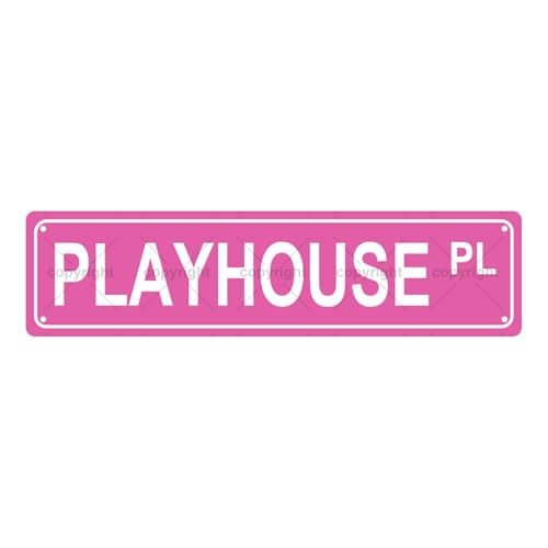PLAYHOUSE PL SPACE Metal Tin Street Sign Bar Cafe Garage Cave Home Room Wall Bathroom Farmhouse Garden Porch Patio Decor