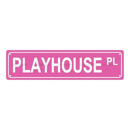 PLAYHOUSE PL SPACE Metal Tin Street Sign Bar Cafe Garage Cave Home Room Wall Bathroom Farmhouse Garden Porch Patio Decor