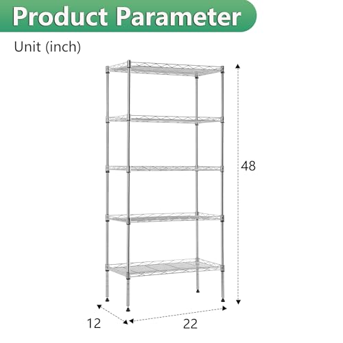 5 Tier Wire Shelf (5 Count)