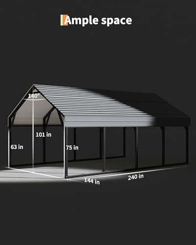 12x20 ft Metal Carport
