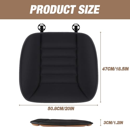 Car Seat Cushion Pad 1.2" Thick Comfort Seat Protector for Car Driver Seat Office Chair Home Use Memory Foam Seat Cushion with Non Slip Bottom