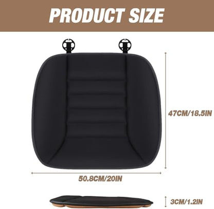 Car Seat Cushion Pad 1.2" Thick Comfort Seat Protector for Car Driver Seat Office Chair Home Use Memory Foam Seat Cushion with Non Slip Bottom