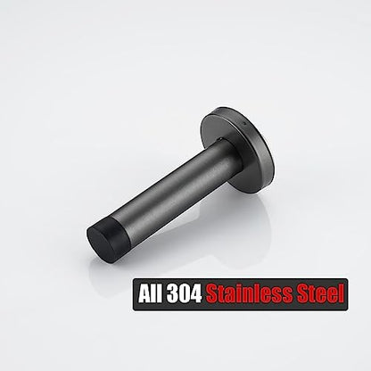 Door Stopper 304 Stainless Steel Thicken 1mm Sound Dampening Door Stop Bumper Wall Protetor 2 Pack (2 Count)