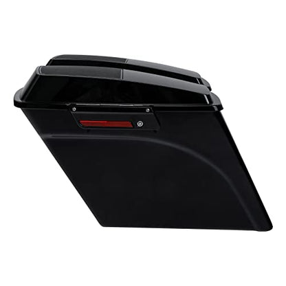 Motorcycle Saddlebags 5" Stretched Extended Hard Saddle BagsW (2 Count)