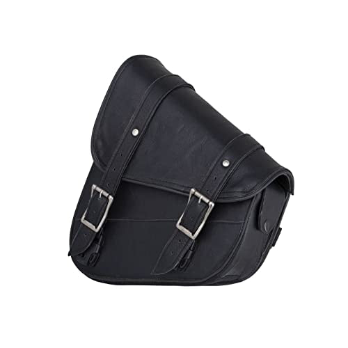 Premium Naked Leather Swing Arm Bag For Motorcycle Left Side Solo Bags Saddle Bags For Softails Choppers