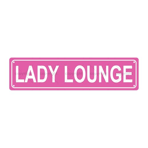 LADY LOUNGE SPACE Metal Tin Street Sign Bar Cafe Garage Cave Home Room Wall Bathroom Farmhouse Garden Porch Patio Decor