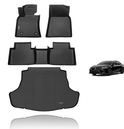 Floor Mats & Cargo Liner for 2024 2023 2022 2021 2020 2019 2018 Camry Hybrid All Weather Car Mats Cargo Mat Trunk Mat Camry Hybrid Floor Mats Accessories