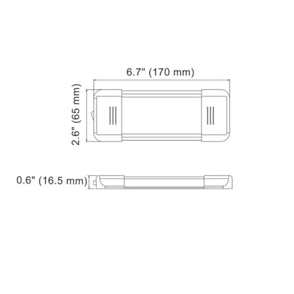 LED Interior Utility Light Fixture 6.7" x 2.6"