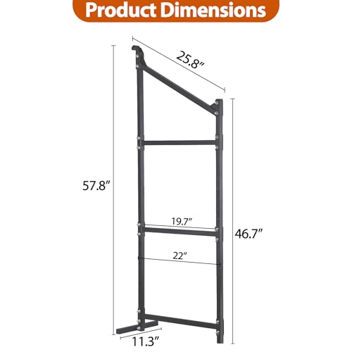 2 Pack Hanging Heavy duty Adjustable Shelf 56.5x22 Cargo Container Shelving units (2 Count)