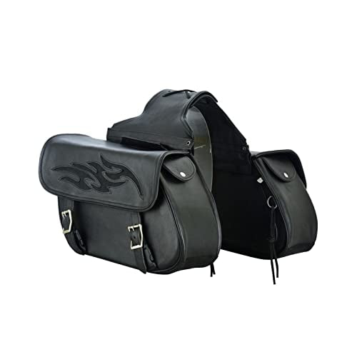 Motorcycle Saddle Bags Leather Motorcycle Luggage Bag with Gun Holsters For Softails Sportsters and Choppers Waterproof Luggage Bags