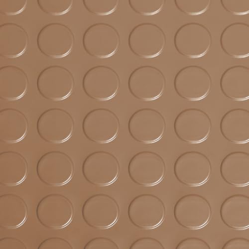 Large Coin Pattern Vinyl Garage Floor Protector Mat
