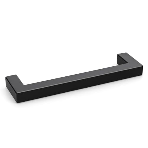 10 Pack 5 Inch Matte Black Cabinet Handles Kitchen Drawer Pulls (10 Count )