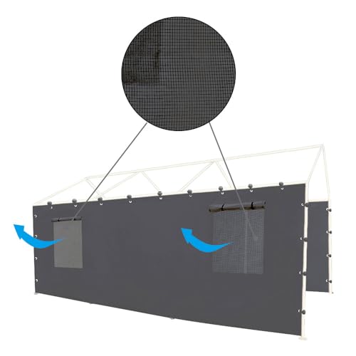 Sidewall Panel with Mesh Windows and Elastic Ball Bungees