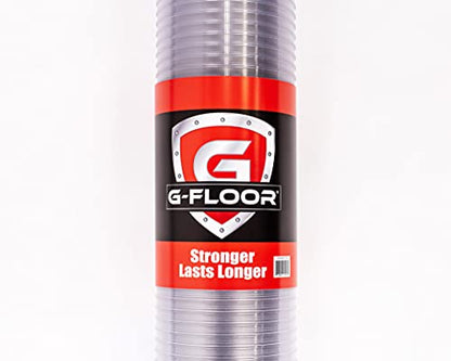 Garage Flooring 7'6" x 17' Clear Ribbed Channel Vinyl Protector Mat