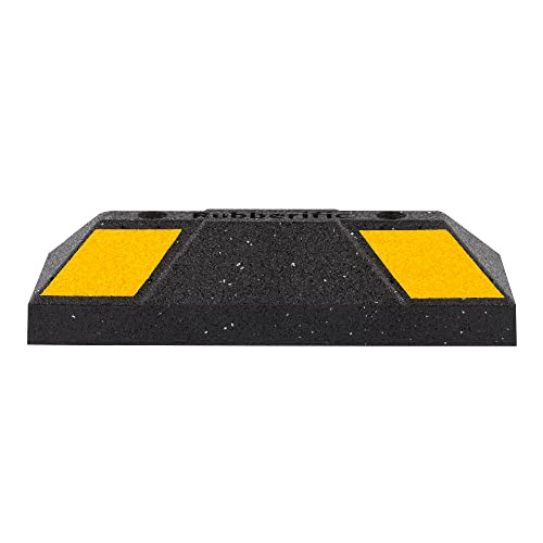 Heavy Duty Rubber Parking Stop Durable Easy to Install Reflective Parking Curb Garage Car Stopper for Indoor and Outdoor Use