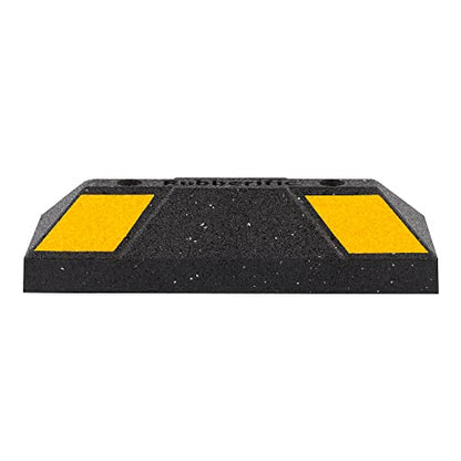Heavy Duty Rubber Parking Stop Durable Easy to Install Reflective Parking Curb Garage Car Stopper for Indoor and Outdoor Use
