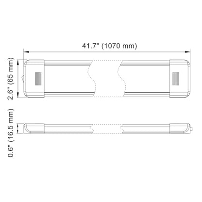 RV Cargo Truck LED Interior Utility Light Fixture 42.1" x 2.6"