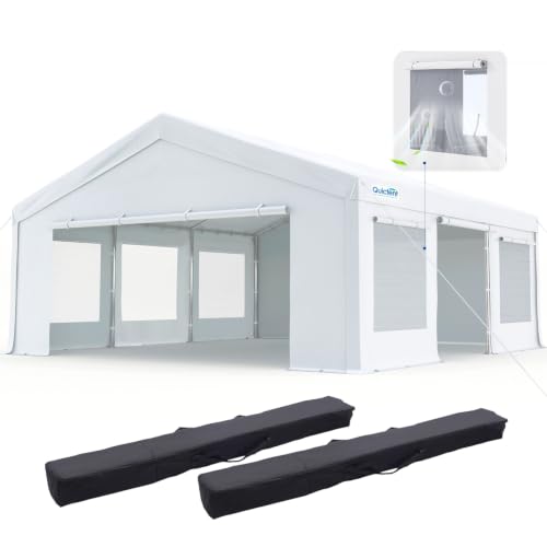 20x20ft Heavy Duty Party Tent Outdoor Canopy with Mesh Windows