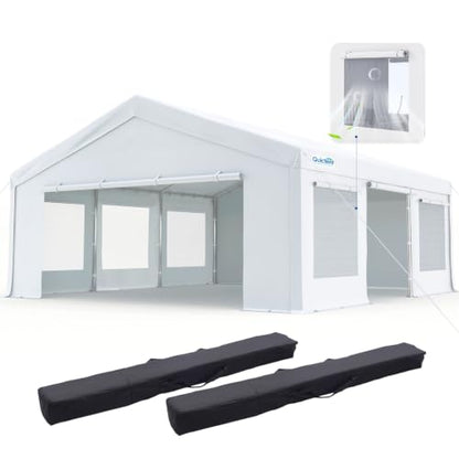 20x20ft Heavy Duty Party Tent Outdoor Canopy with Mesh Windows