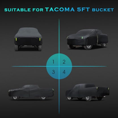 Car Cover Waterproof All Weather Full Outdoor Pickup Truck Cover Rain UV Protection