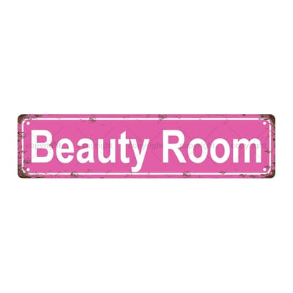BEAUTY ROOM SPACE Metal Tin Street Sign Bar Cafe Garage Cave Home Room Wall Bathroom Farmhouse Garden Porch Patio Decor