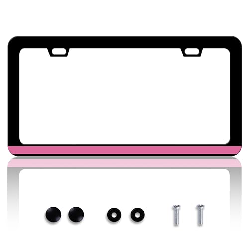 Breast Cancer Awareness License Plate Frame Stainless Steel 6x12 Inch 2Hole