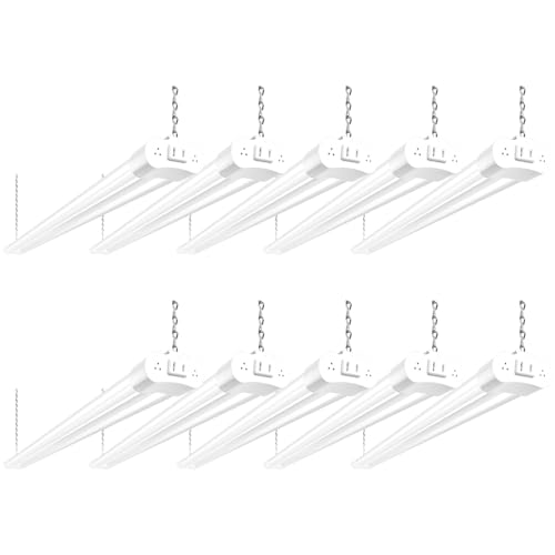 60W 4FT Linkable LED Shop Light for Garage (10 Count)
